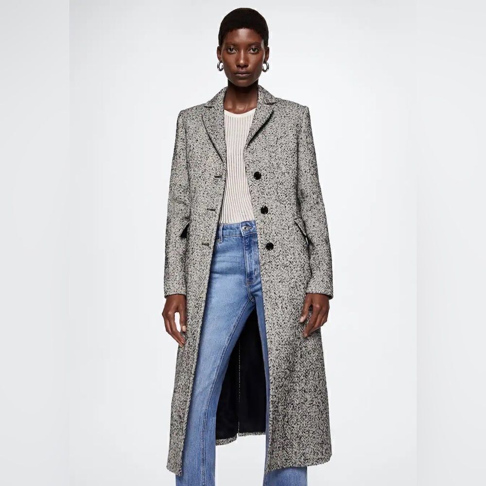Mango Fitted Coat With Buttons - Picture 9 of 9